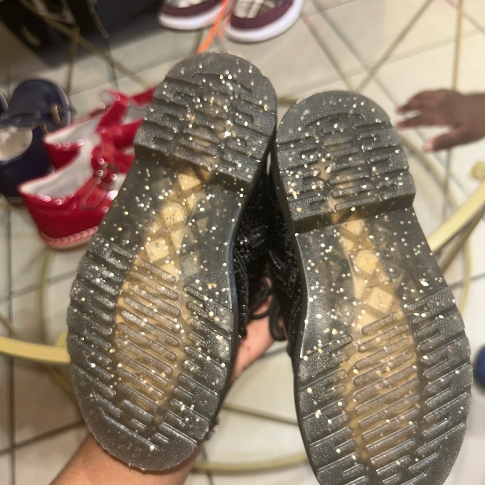 Dr. Martens Kids Black Glitter Sneakers